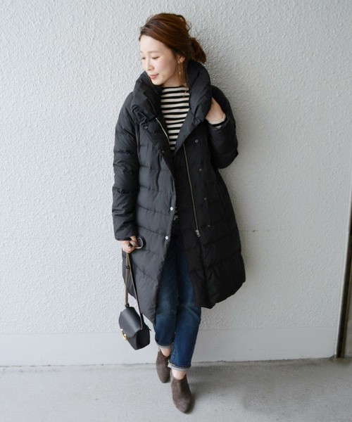 今期完売♪SHIPS シップス 16AWハイカラーロングダウンコート 