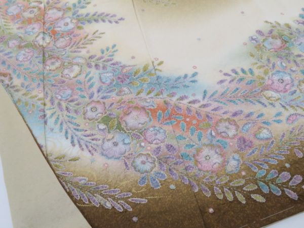 ゆめsaku 新品 箔散らし“辻ヶ花に優の温もり”辻ヶ花訪問着 h-210