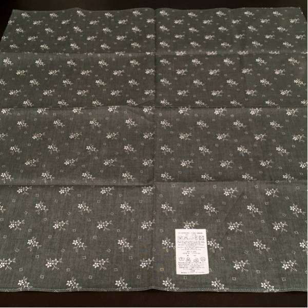 VISVIM 12AW FLORAL BANDANA GREEN ICT KERCHIEF KOFU SANJURO BRIGADIER VIRGIL BANDANA