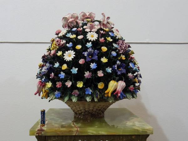 激安 即納 美品 イタリア製 Capodimonte Mollica 陶花 オブジェ 数量は多 Www Globaldentalcentre Org
