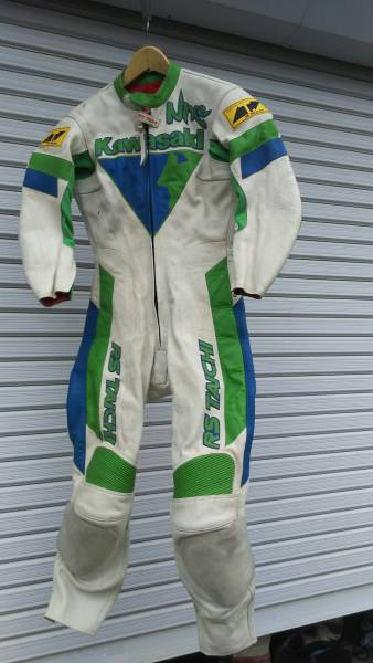 RS タイチ TAICHI 革 ツナギ 皮 Sサイズ ミニバイク レース カワサキ