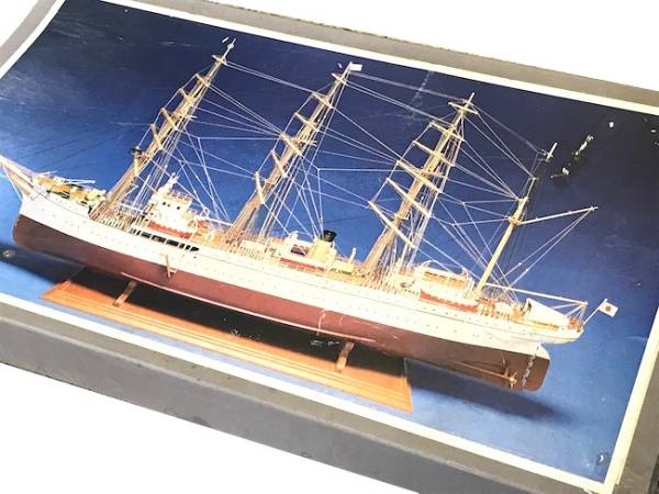 新品未組立 超希少 日本丸 NIPPONMARU 1930 不二美術模型1/75スケール 4檣バーク型練習船 世界最大級 入手困難品 木製帆船模型 シップ 藍青