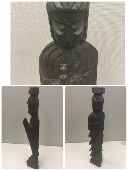 時代木彫□円空仏（円正作）聖観音 仏教美術 彫刻