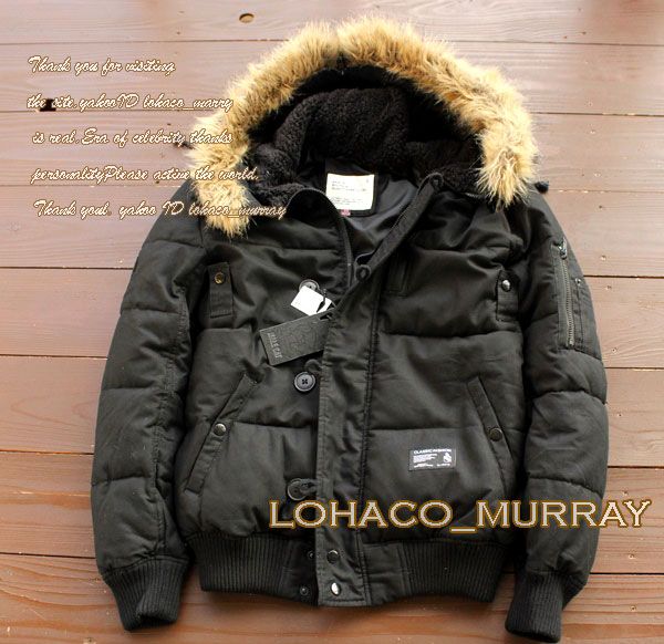 新品*MBQ BK2*メンズ ミリタリー フライト ボリューム中綿 ショートジャケット(L~)ファー フェイクダウン★安心の国内発送 取置同梱OK600円