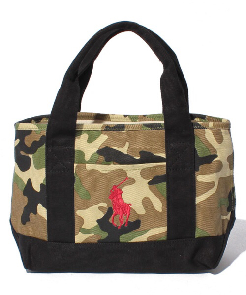 新品 ポロ ラルフローレン トートバッグ カモフラージュ S