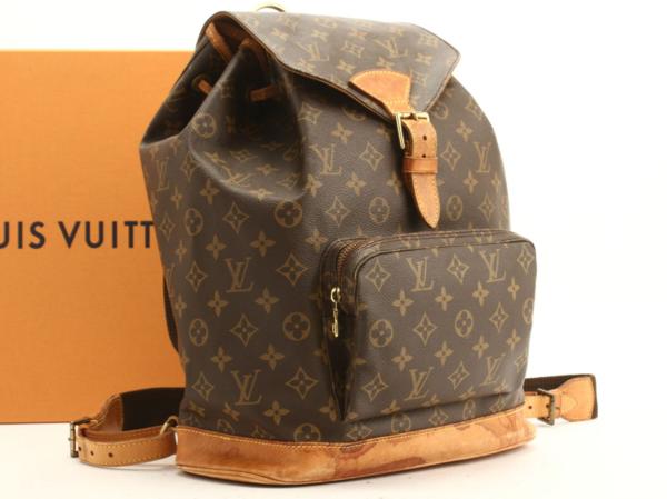 1円 ルイヴィトン モノグラム・キャンバス×レザ― リュックサック モンスリ GM M51135 レディース メンズ ビジネス リュック バッグ Y6 