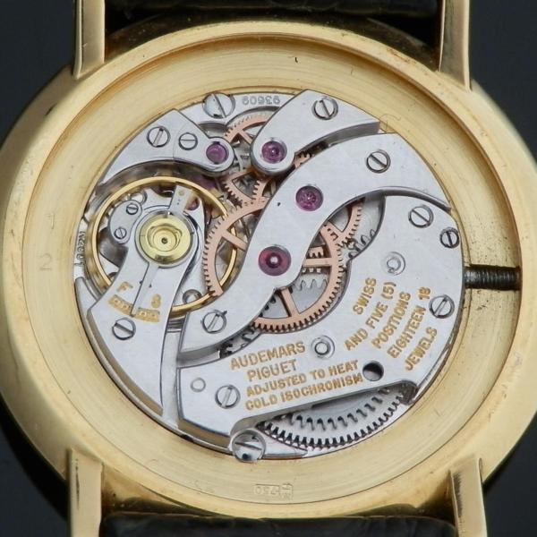 激希少18金無垢シャンパンゴールド ディスクケース★オーデマ・ピゲ ウルトラスリム★1966年頃 薄型Cal.818モジュール名機キャリバー2001_7