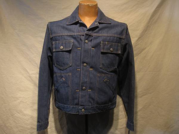 ★美品★60S 70S JCペニー ランチクラフト デニム ジャケット M位 ビンテージ 濃紺 ジージャン