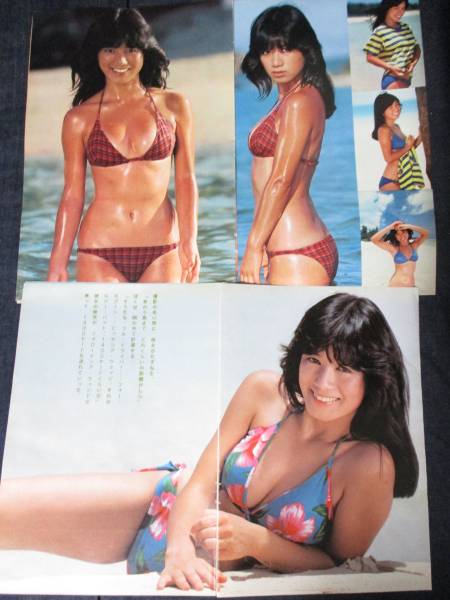 □切り抜き「沢田富美子」17ｐ 昭和 雑誌グラビア アイドル歌手 水着_2