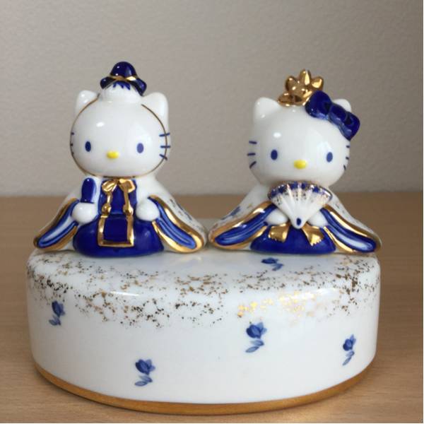 レア☆ハローキティ☆雛人形 オルゴール ひな祭り 陶器 2000年 サンリオ