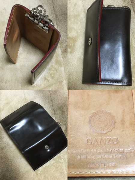 GANZO 水染コードバン キーケース ガンゾ ダークブラウン CORDOVAN