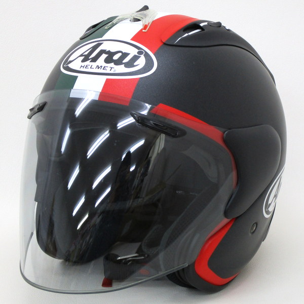 ●Arai アライ SZ-RAM4 TRICOLORE 59-60cm マットブラック 2013年製 ジェット ヘルメット H-4454