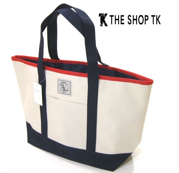 新品★ タケオキクチ THE SHOP TK キャンバス トートバッグ 白紺