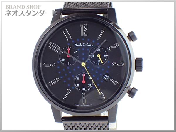 ポールスミス クロノグラフ 腕時計 クオーツ ブラック文字盤 J505