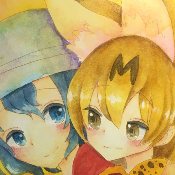 けものフレンズ サーバルちゃん かばんちゃん 同人 手描き イラスト 色紙サイズ 手描きイラスト 売買されたオークション情報 Yahooの商品情報をアーカイブ公開 オークファン Aucfan Com