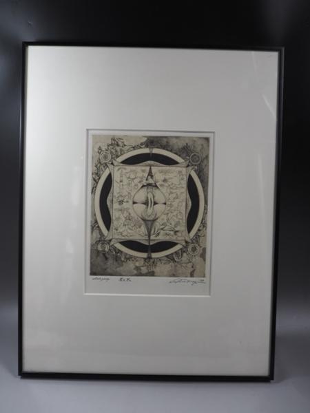 多賀 多賀新 | 新 銅版画 銅版画『双璧』(春陽堂 江戸川乱歩文庫「盲獣