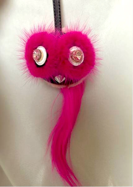 【1円～最落なし！】★新品未使用★フェンディ モンスター バッグチャーム クリスタル ピンク