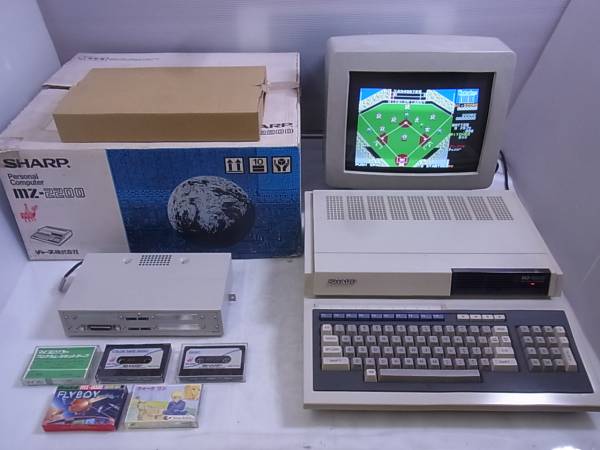 修理済 SHARP MZ-2200本体 箱付+拡張ユニット シャープ/3F091/3