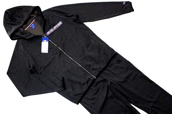 ★CHAMPION チャンピオン メンズ 軽量 吸汗速乾 スウェット 上下セット 灰[SETCW1906-ZK-O]一 五