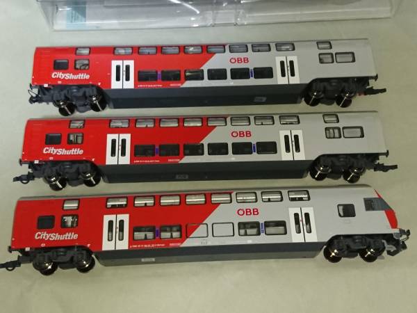 ◇ROCO 64140 OBB(オーストリア連邦鉄道) 2階建て客車3両セット City