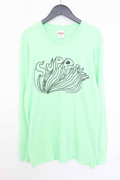 Supreme ロゴプリント カットソー Mサイズ シュプリーム SUPREME ロゴプリントカットソー M ライトグリーン 【10