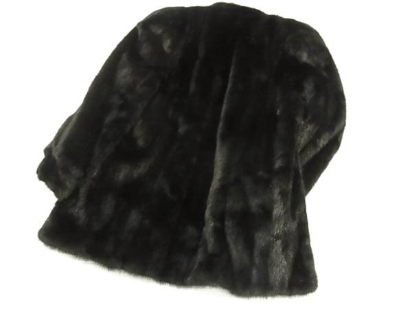 ○定価60万以上○ブラックミンク KASUGA ミンク 毛皮 リアルファー 