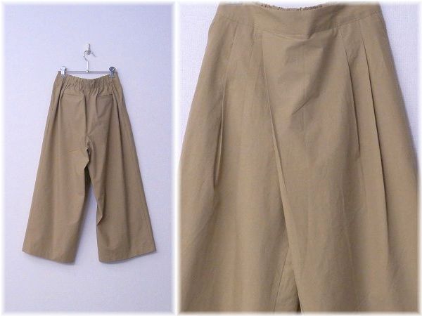 １円～新品今年流行♪変形後ろゴムコットンワイドパンツC551★ベージュ