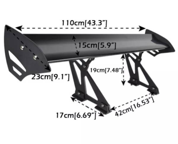 送料無料 汎用 GTウイング スポイラー スポコンヘラフラ_3