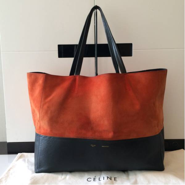 正規品】CELINE セリーヌ ホリゾンタル・カバ バイカラー スエード 
