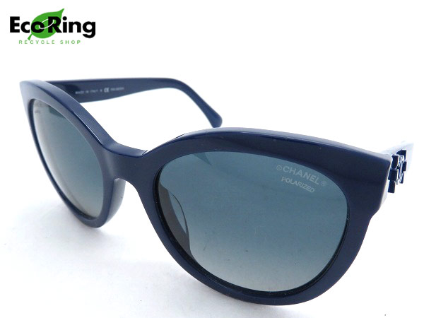 1円 シャネル 5315-A ブルーグラデーションレンズ サングラス ブルー BY375