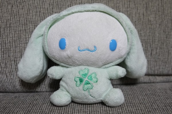 2002年 サンリオ製 シナモロール 着ぐるみ ぬいぐるみ クローバー 緑の