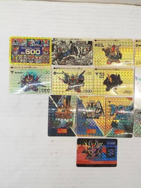 w302 89 SDガンダム カードダス 500 メモリアルカード 他 傷有 計19種