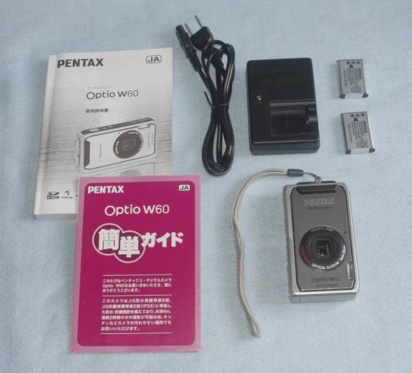 カメラ PENTAX Optio W60 防水デジタルカメラ ACアダプターキット付き