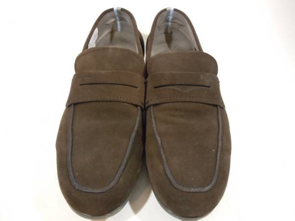 良好◆Salvatore Ferragamo【ローファー/TOUR 2】スウェード ダークブラウン 9 EE/EEE：約27.0～27.5cm モカシン ビジネス シューズ