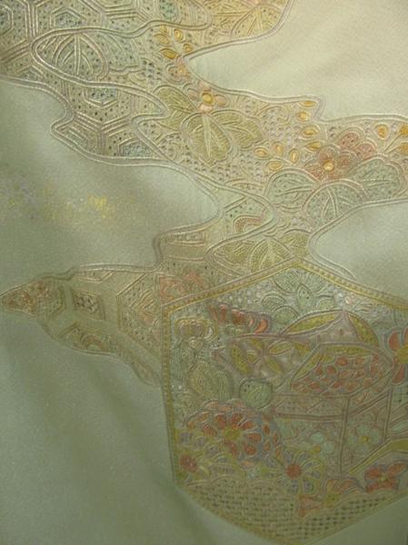 中国伝統工芸 汕頭刺繍 蘇州刺繍 反物 正絹 付け下げ k298 - メルカリ