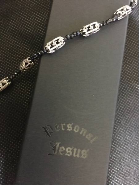 PERSONAL JESUS Black Spinel Pendant w/Silver PJ Dagger 中古品(氷室 