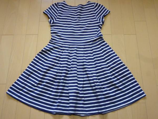 メゾピアノ★可愛いマリン風リボンミニワンピース★140サイズ