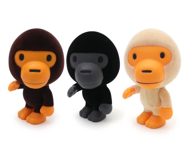 A BATHING APE アベイシングエイプ Baby Milo ベビー マイロ フィギュア 3体セット BAPE ベイプ 人形 MILO GORIE GUTAN