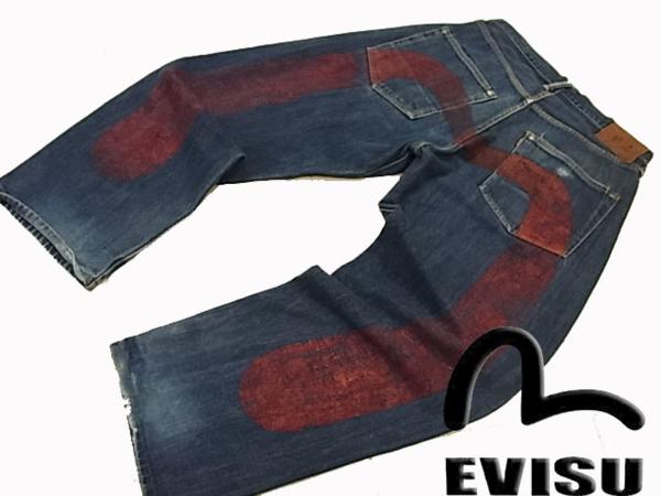 メンズ EVISU エビスジーンズ Lot2001 赤耳 34×35 ボタンフライ
