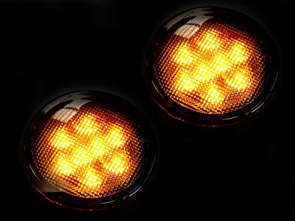 Jeep JKラングラー LED ウィンカー フロント スモーク 左右 JK