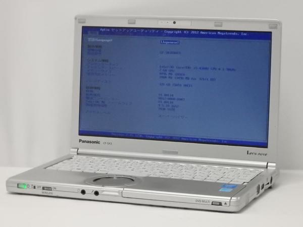 Panasonic Let'snote CF-SX3 Corei5 4300U 1.9GHz/4G/320GB/DVDマルチ/12TFT/OS無【栃木出荷】