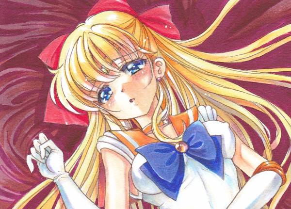 手描きイラスト　セーラーヴィーナス（愛野美奈子） 同人手描きイラスト☆セーラーヴィーナス☆愛野美奈子 「Scarlet heart