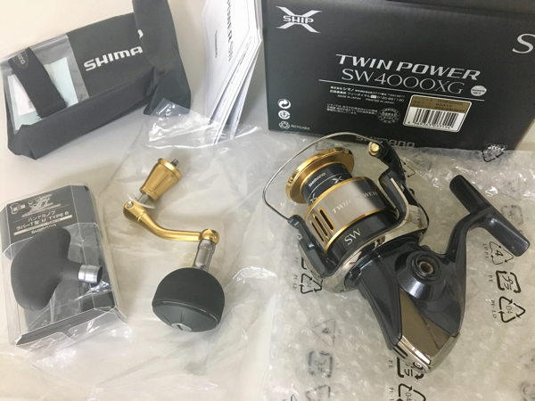現行モデル シマノ 15ツインパワー SW 4000XG 極上品 ＋ 夢屋 T型 