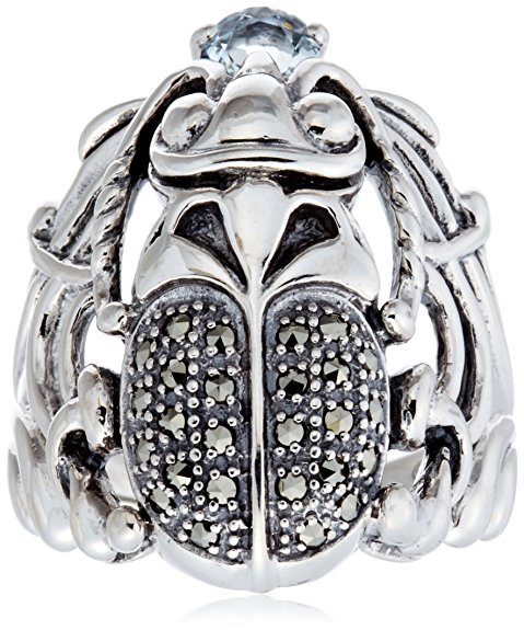 碌山 ROKUZAN アクアマリン マルカジットリング 玉虫 サイズ13号 新品