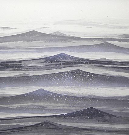 ■千住博 【タイドウォーターⅡ】 リトグラフ サイン 印章有り エディション有り 古径額シール