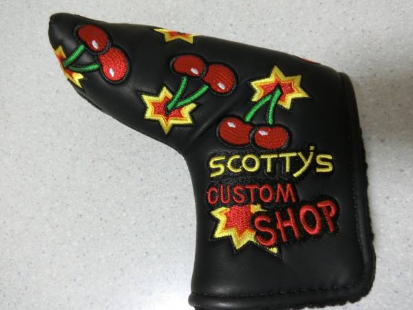 SCのパターカバー　黒地にサクランボ 新品