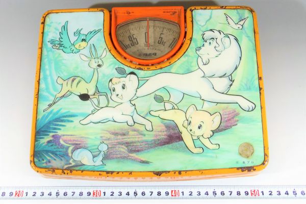 昭和レトロ☆クボタ ジャングル大帝レオ キッドメーター/体重計 手塚
