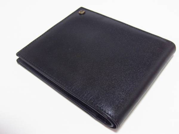 AIGNER アイグナー 二つ折り札入れ IDカード入れ付き ロゴ レザー 