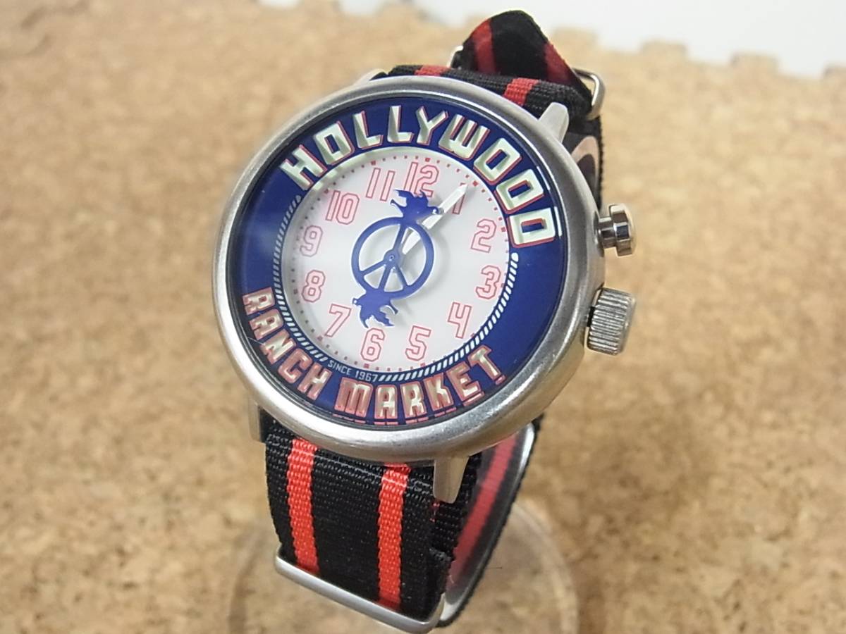 美品 HRM ハリウッド ランチ マーケット ネオンウォッチ 腕時計 