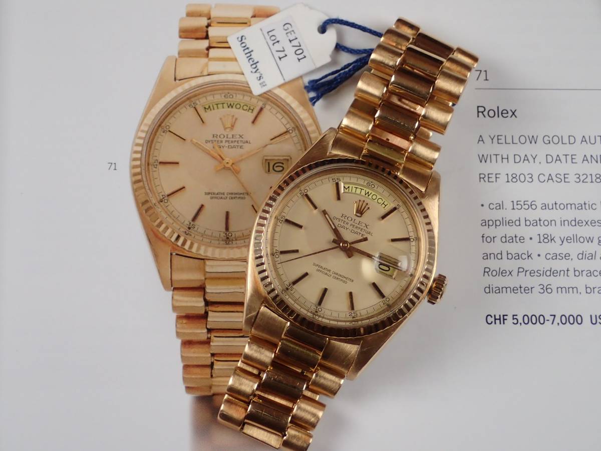 ROLEX ロレックス DAYDATE デイデイト 1803 1970年製 2017年5月
